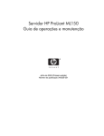 Servidor HP ProLiant ML150 Guia de operações e manutenção