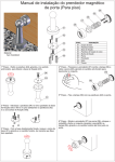 Prendedor de Porta Magnético (Piso) - Instruções.