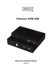 Extensor KVM USB Manual de Instalação Rápida