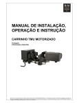 Manual de Instalação, Operação e Instrução Carrinho TMU