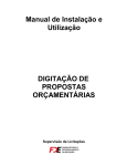 Manual de Instalação e Utilização DIGITAÇÃO DE PROPOSTAS