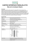 CARTÃO INTERFACE PARALELO PCI Manual de Instalação Rápida