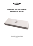 Power Bank 8000 com função de carregamento sem fios