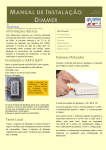 MANUAL DE INSTALA&Ccedil;&Atilde;O DIMMER
