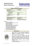 MANUAL DE INSTALAÇÃO ESPECIFICAÇÕES TÉCNICAS