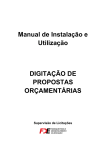 Manual de Instalação e Utilização DIGITAÇÃO DE PROPOSTAS