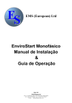 EnviroStart Monofásico Manual de Instalação & Guia de Operação