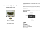 Manual de Instala&ccedil;&atilde;o e Opera&ccedil;&atilde;o