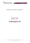Manual de Instala&ccedil;&atilde;o e Opera&ccedil;&atilde;o