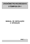 CRONÔMETRO REGRESSIVO 9 TEMPOS CR-1 - Pró