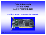 Guia de Instala&ccedil;&atilde;o Modem ADSL Intel &reg; PRO/DSL 2200