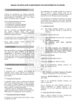 MANUAL DE INSTALA&Ccedil;&Atilde;O E MANUTEN&Ccedil;&Atilde;O DOS