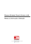 pégasus (ethernet pocket) studio v1.00 manual de instalação e