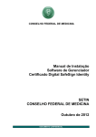 Manual de Instalação Software de Gerenciador Certificado Digital