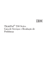 ThinkPad® T40 Series Guia de Serviços e Resolução