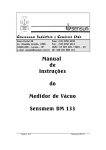 Manual de Instruções do Medidor de Vácuo Sensmem DM 133