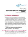 Intel Security Conformidade regulatória e de segurança do