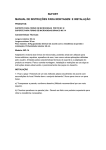 SUFORT MANUAL DE INSTRU&Ccedil;&Otilde;ES PARA MONTAGEM E