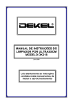 manual de instru&ccedil;&otilde;es do limpador por ultrassom modelo