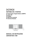 denver mc-7300 sistema de 3 partes manual de instruções