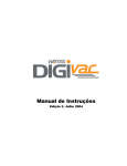 DigiVAC Operating Manual, Issue 3, Portuguese