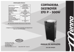 Manual Cortadeira Destroyer 270-500 configurado