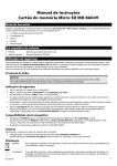 Manual de instru&ccedil;&otilde;es Cart&atilde;o de mem&oacute;ria Micro SD MD 86049
