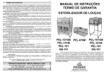 MANUAL DE INSTRUÇÕES TERMO DE GARANTIA MANUAL DE