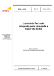 Luminária Fechada Integrada para Lâmpada a Vapor de