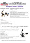 Microscópio Biológico Monocular com Aumento 70 a 400x