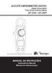 alicate amperímetro digital manual de instruções et-3157