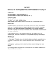 SUFORT MANUAL DE INSTRU&Ccedil;&Otilde;ES PARA MONTAGEM E