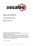 MANUAL DE INSTRUÇÕES para las prensas transfer Secabo TC5 y