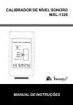 calibrador de nível sonoro msl-1326 manual de instruções