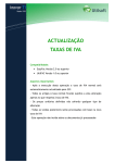 ACTUALIZAÇÃO TAXAS DE IVA