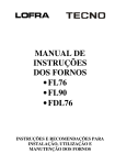 MANUAL DE INSTRUÇÕES DOS FORNOS • FL76 • FL90