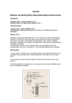 SUFORT MANUAL DE INSTRU&Ccedil;&Otilde;ES PARA MONTAGEM E