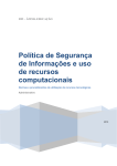 Pol&iacute;tica de Seguran&ccedil;a de Informa&ccedil;&otilde;es e uso de recursos