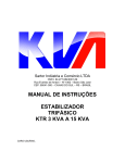 manual de instruções estabilizador trifásico ktr 3 kva a 15 kva