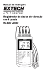 Registrador de dados de vibração em 4 canais