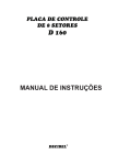 D 160 MANUAL DE INSTRU&Ccedil;&Otilde;ES