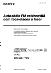 Auto-rádio FM estéreo/AM com toca-discos a laser