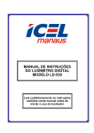 MANUAL DE INSTRU&Ccedil;&Otilde;ES DO LUX&Iacute;METRO DIGITAL
