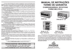 manual de instruções termo de garantia manual de