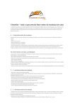 Checklist – tudo o que precisa fazer antes da