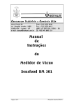 Manual de Instru&ccedil;&otilde;es do Medidor de V&aacute;cuo Sensfood