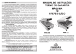 MANUAL DE INSTRUÇÕES TERMO DE GARANTIA MANUAL DE