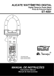 manual de instruções alicate wattímetro digital et-4091