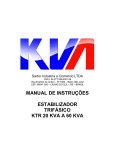 manual de instruções estabilizador trifásico ktr 20 kva a 60 kva
