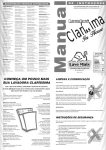 MANUAL - Lavadora Clar&iacute;ssima
